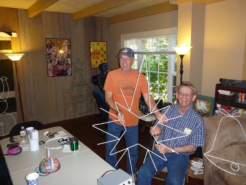 P1000187.JPG - Terry and oldgeezer with one of Terrys wireframe stars